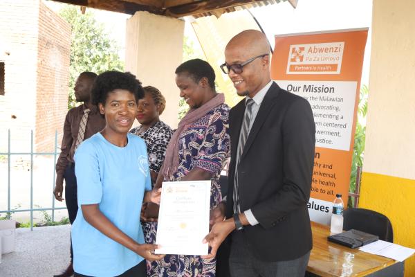 Neno DHSS hands over certificate of completion